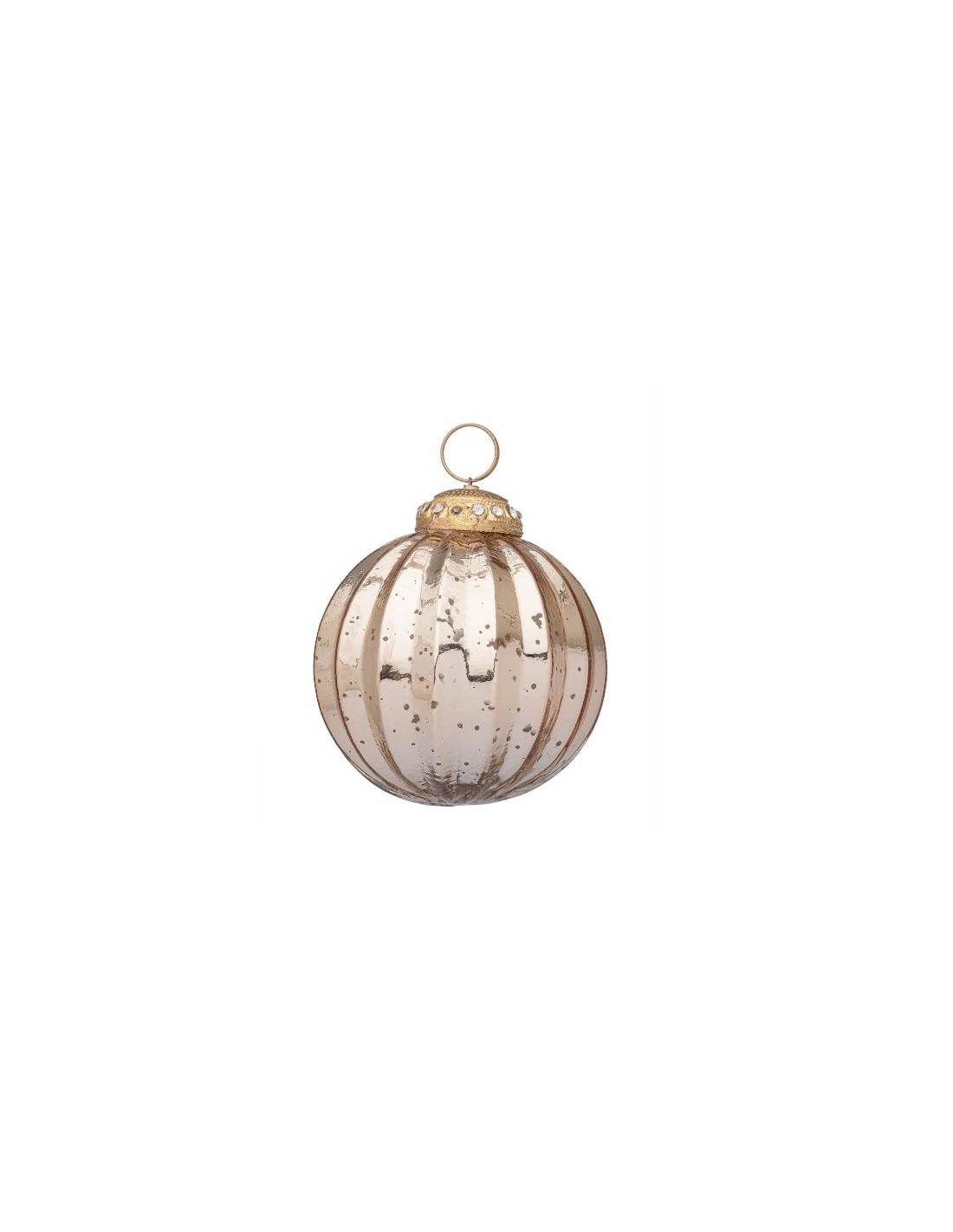 SFERE E PENDAGLI: vendita online Sfera in vetro Daring oro lucido Ø10cm, decorazione natalizia elegante, addobbo raffinato pe...