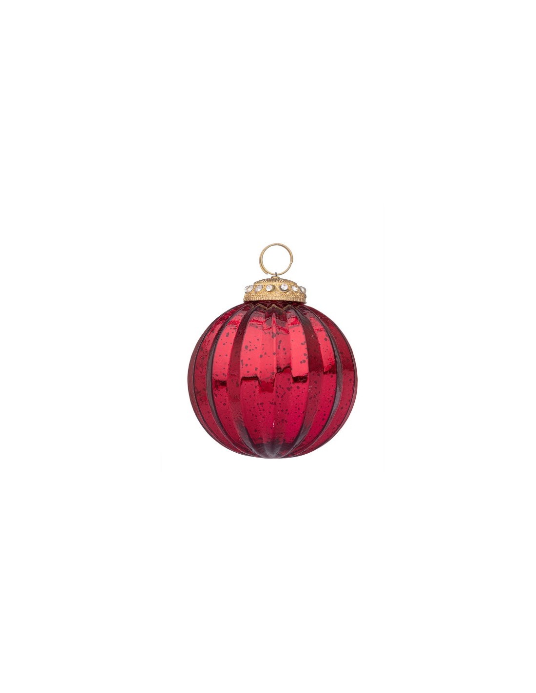 SFERE E PENDAGLI: vendita online Sfera in vetro Daring rosso lucido Ø8cm, decorazione natalizia elegante in offerta