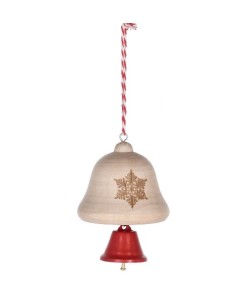PENDENTE 0974837 AMBAR CAMPANA H19CM NATURALE/ROSSO