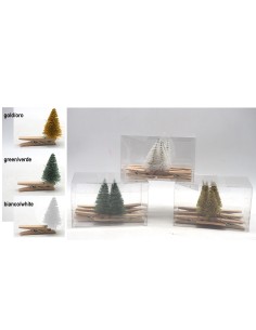 SET 6 SEGNAPOSTO 34605 MOLLETTE CON ALBERELLO 4X5,5CM