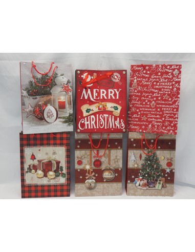 BUSTE E CARTE DA REGALO: vendita online Sacchetto Natalizio 56x42x14cm Assortito, Confezione Regalo Extra Large Riutilizzabil...