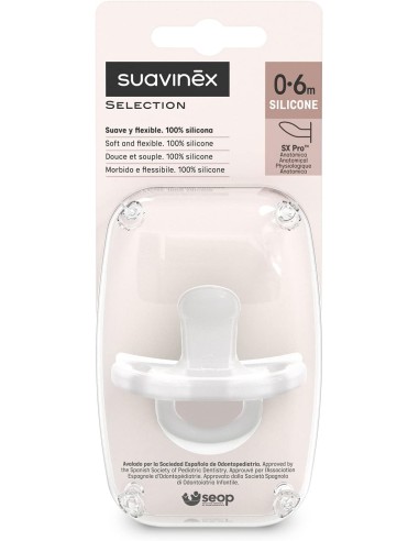 Ciuccio Suavinex 0/6 mesi, tutto silicone, super morbido - shopincasa.it