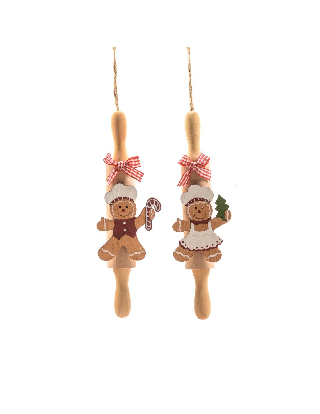 SFERE E PENDAGLI: vendita online Pendente di Natale in Legno 5X16CM - La Magia di Natale nei tuoi addobbi in offerta
