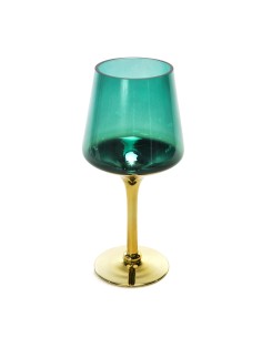 CANDELIERI: vendita online Portacandela di Natale in Vetro Oro/Verde 14x30CM - La Magia di Natale illumina la tua casa in off...