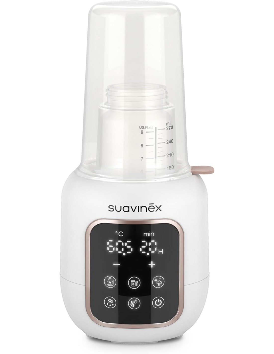 Suavinex Scaldabiberon e Sterilizzatore 2 in 1 - Scalda e Sterilizza in Modo Sicuro