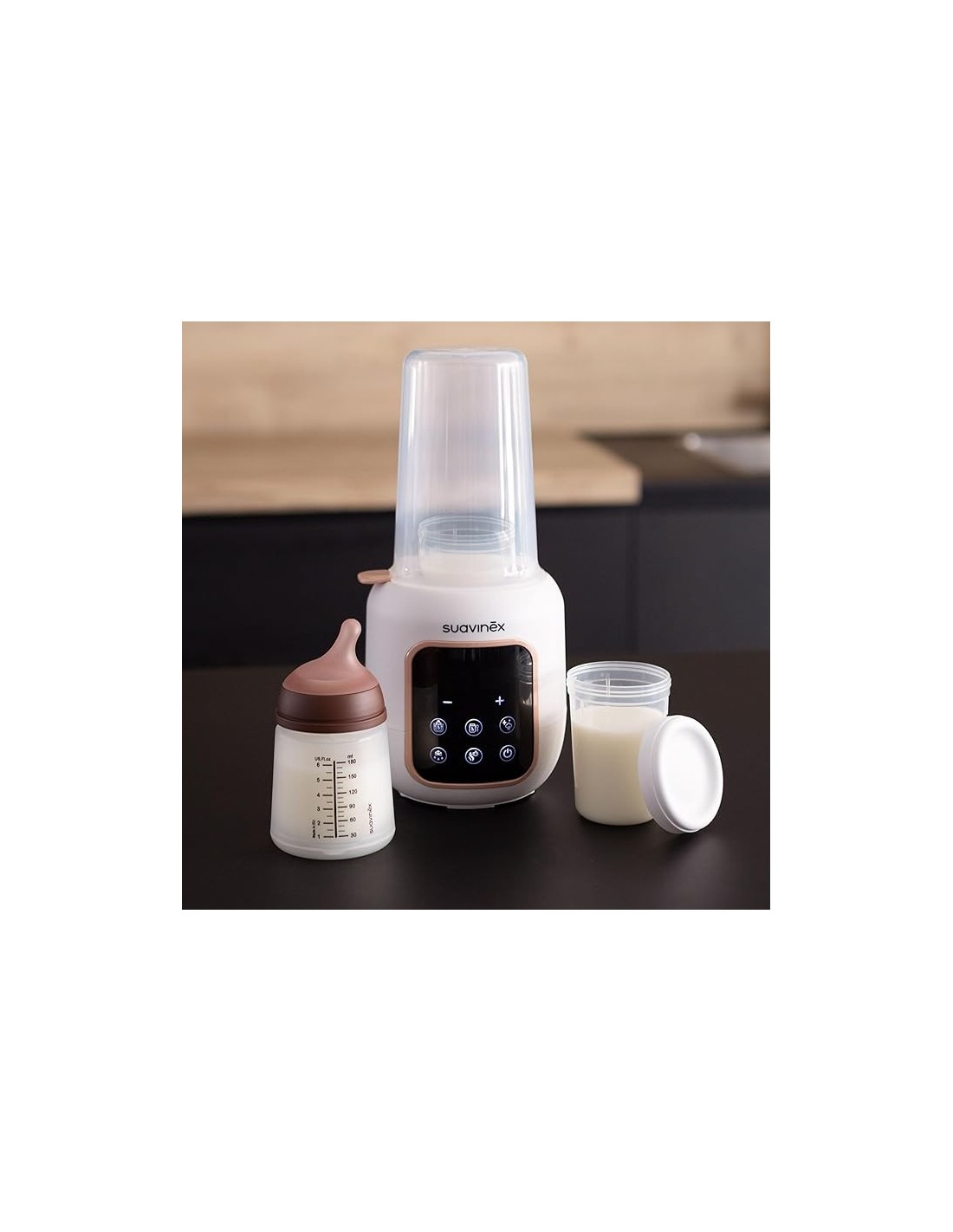 Suavinex Scaldabiberon e Sterilizzatore 2 in 1 - Scalda e Sterilizza in Modo Sicuro