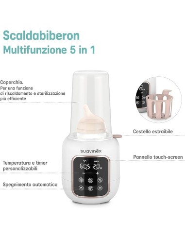 Suavinex Scaldabiberon e Sterilizzatore 2 in 1 - Scalda e Sterilizza in Modo Sicuro