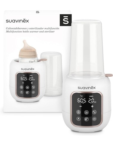 Suavinex Scaldabiberon e Sterilizzatore 2 in 1 - Scalda e Sterilizza in Modo Sicuro