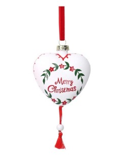 PENDENTE 635866 CUORE BIANCO 8X14CM VETRO