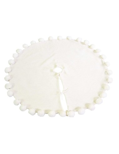 TESSILE: vendita online COPRIBASE ALBERO TESSUTO D100CM PONPON BIANCO in offerta