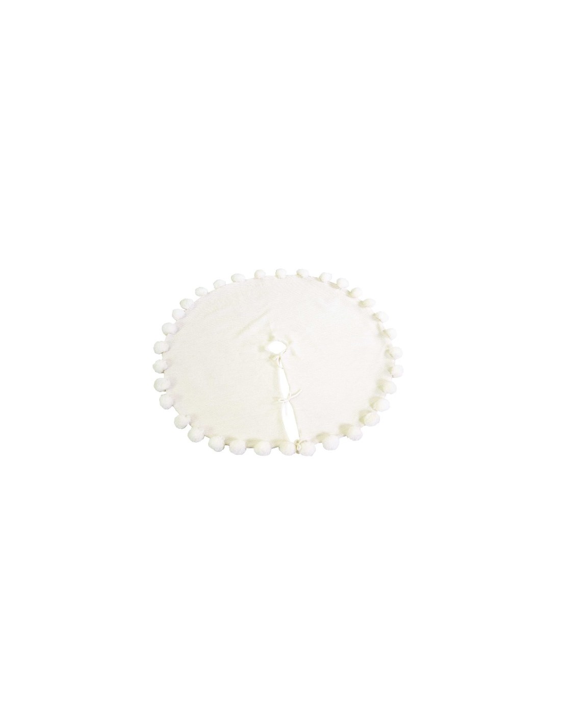 TESSILE: vendita online COPRIBASE ALBERO TESSUTO D100CM PONPON BIANCO in offerta