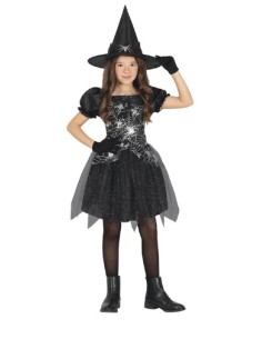 VESTITI: vendita online Costume Silver Witch, Sombrero e Abito, taglia 3-4 anni Tema Streghe, Halloween in offerta
