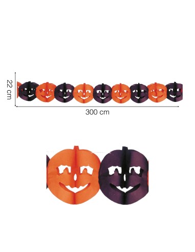 Ghirlanda Halloween Fantasia 17x300 cm Arancione e Nero | Shop in Casa