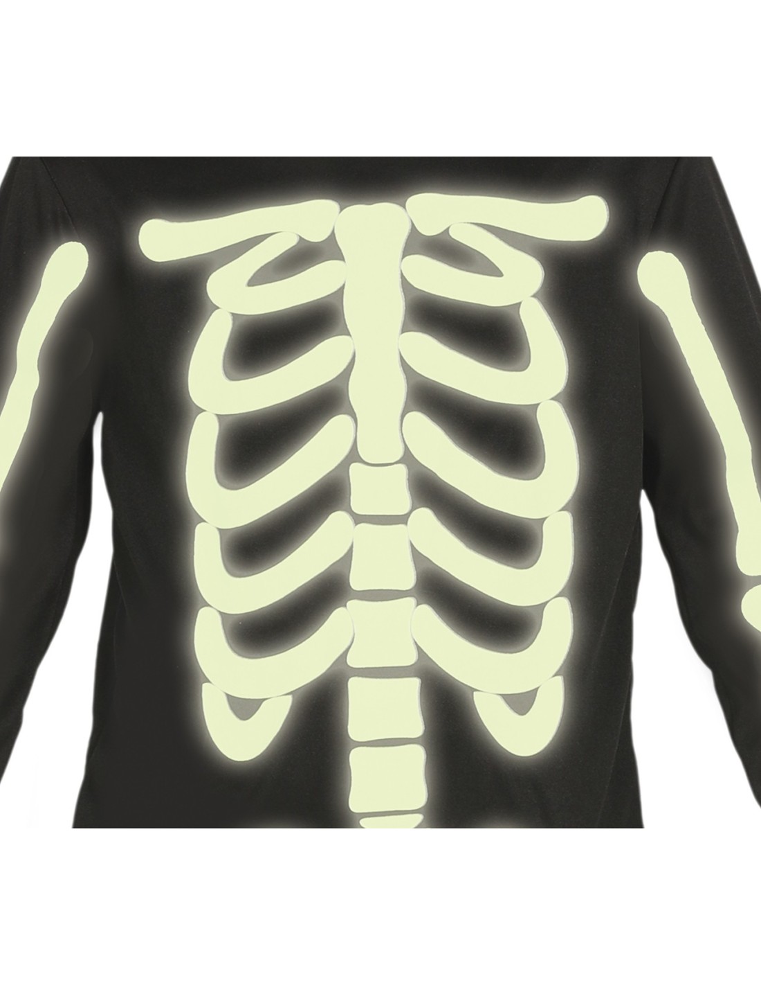 VESTITI: vendita online Costume Scheletro Luminoso, Taglia 5-6 Anni, Halloween, Body e Cappuccio, Brilla al Buio in offerta