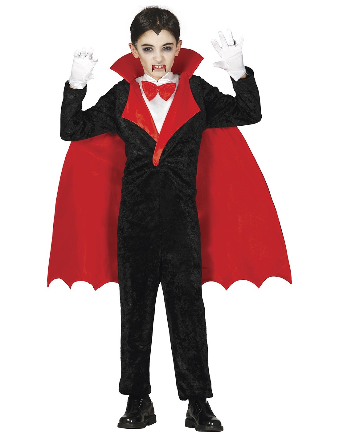 VESTITI: vendita online Costume Conte Vampiro, Body, Camicia, Mantello, Taglia 10-12 Anni in offerta