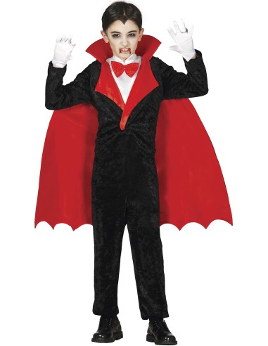 VESTITI: vendita online Costume Conte Vampiro, Body, Camicia e Mantello, Taglia 7-9 Anni in offerta