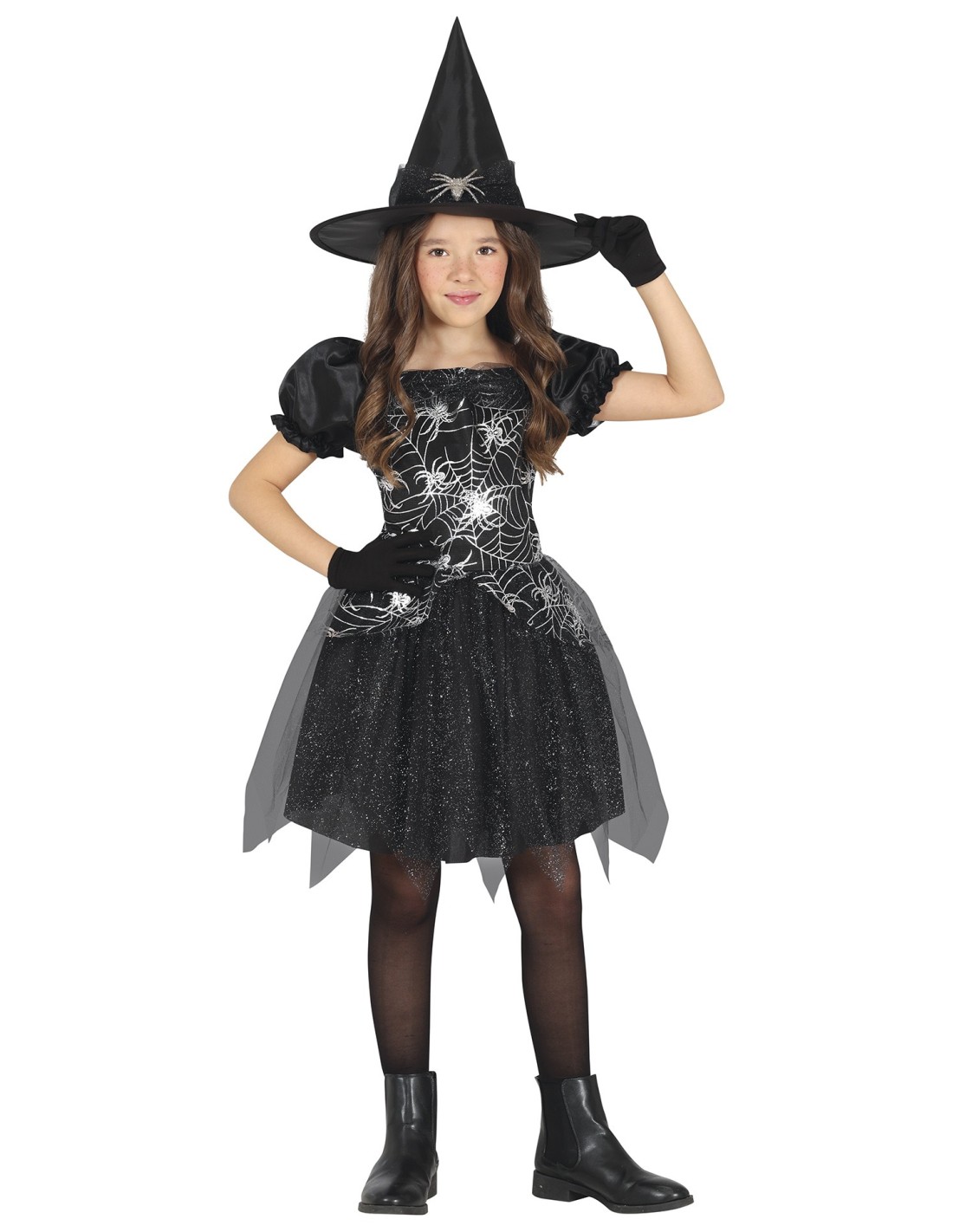 VESTITI: vendita online Costume Silver Witch, Sombrero e Abito, taglia 10-12 anni Tema Streghe, Halloween in offerta