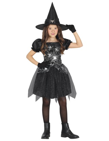 VESTITI: vendita online Costume Silver Witch, Sombrero e Abito, taglia 3-4 anni Tema Streghe, Halloween in offerta