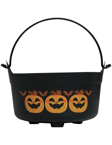 Calderone di Zucca Cestino Tema Streghe 24x23x15 cm | Shop in Casa