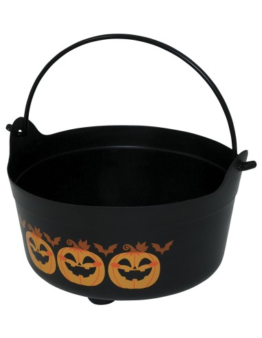 Calderone di Zucca Cestino Tema Streghe 24x23x15 cm | Shop in Casa