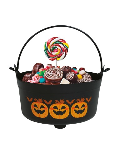 Calderone di Zucca Cestino Tema Streghe 24x23x15 cm | Shop in Casa
