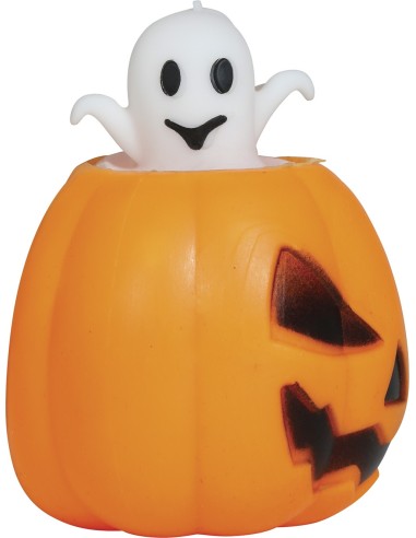 Zucca di Gomma con Fantasma 5 cm per Halloween | Shop in Casa