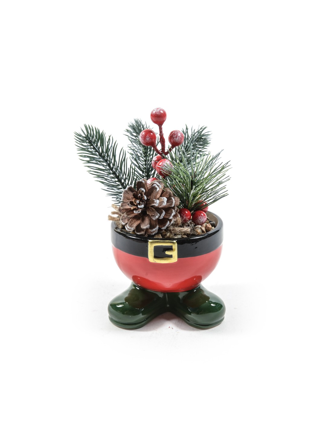 OGGETTISTICA NATALE: vendita online Piantina Natalizia in Vaso di Ceramica 9x18cm - La Magia di Natale a Casa Tua in offerta