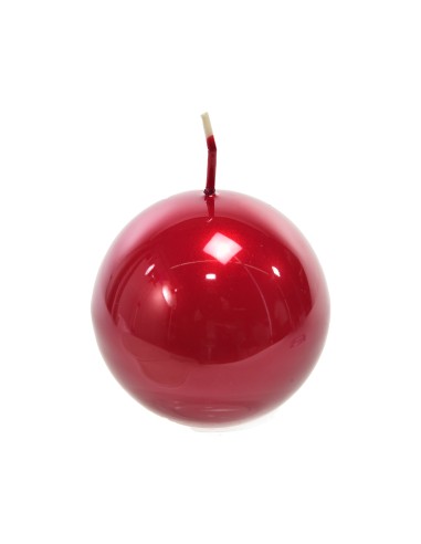 CANDELE E GIROCANDELE: vendita online Candela sfera di Natale Glass rossa D8 cm, La magia di natale per tavoli, mensole e cen...