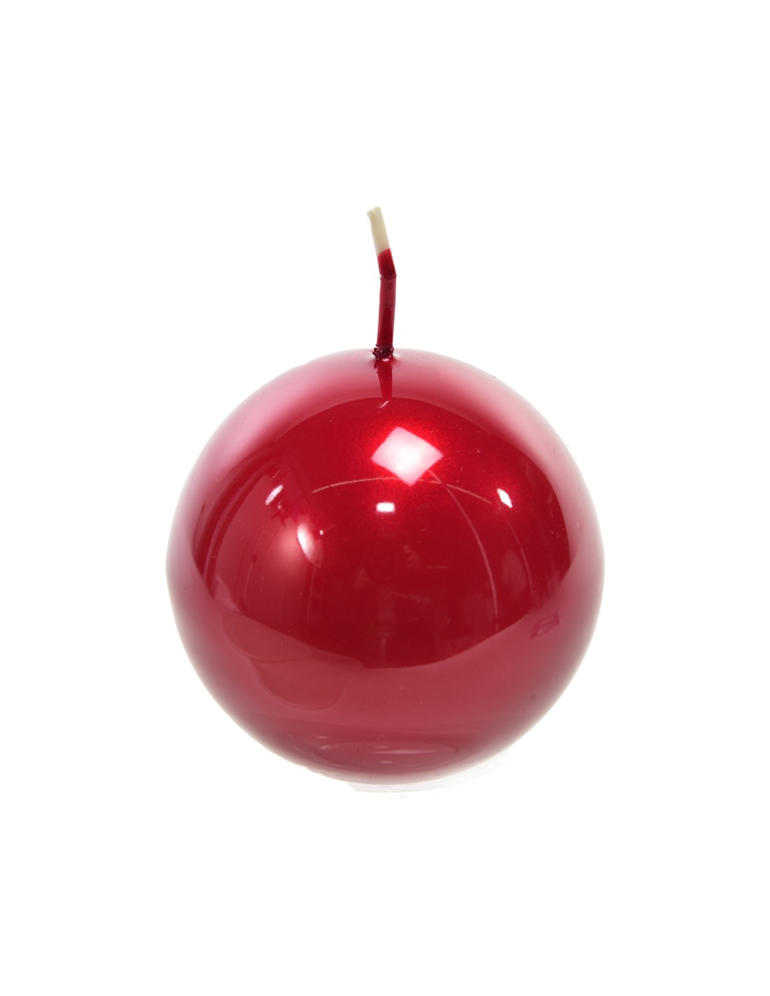 CANDELE E GIROCANDELE: vendita online Candela sfera di Natale Glass rossa D8 cm, La magia di natale per tavoli, mensole e cen...
