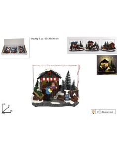 PAESAGGIO NATALIZIO 997136 CON LUCI ASSORTITO