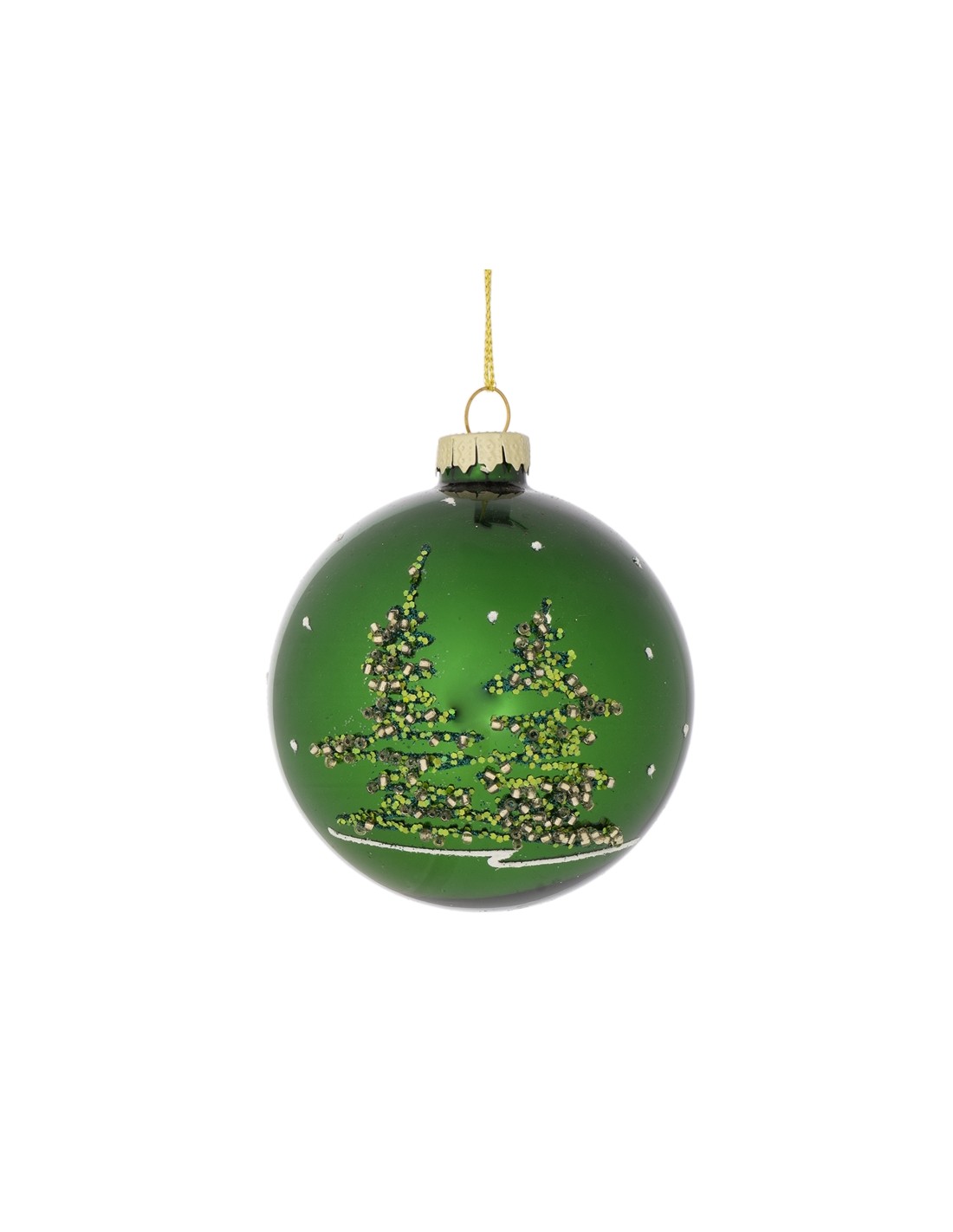 SFERA 139265 VETRO D8CM VERDE DEC ALBERO