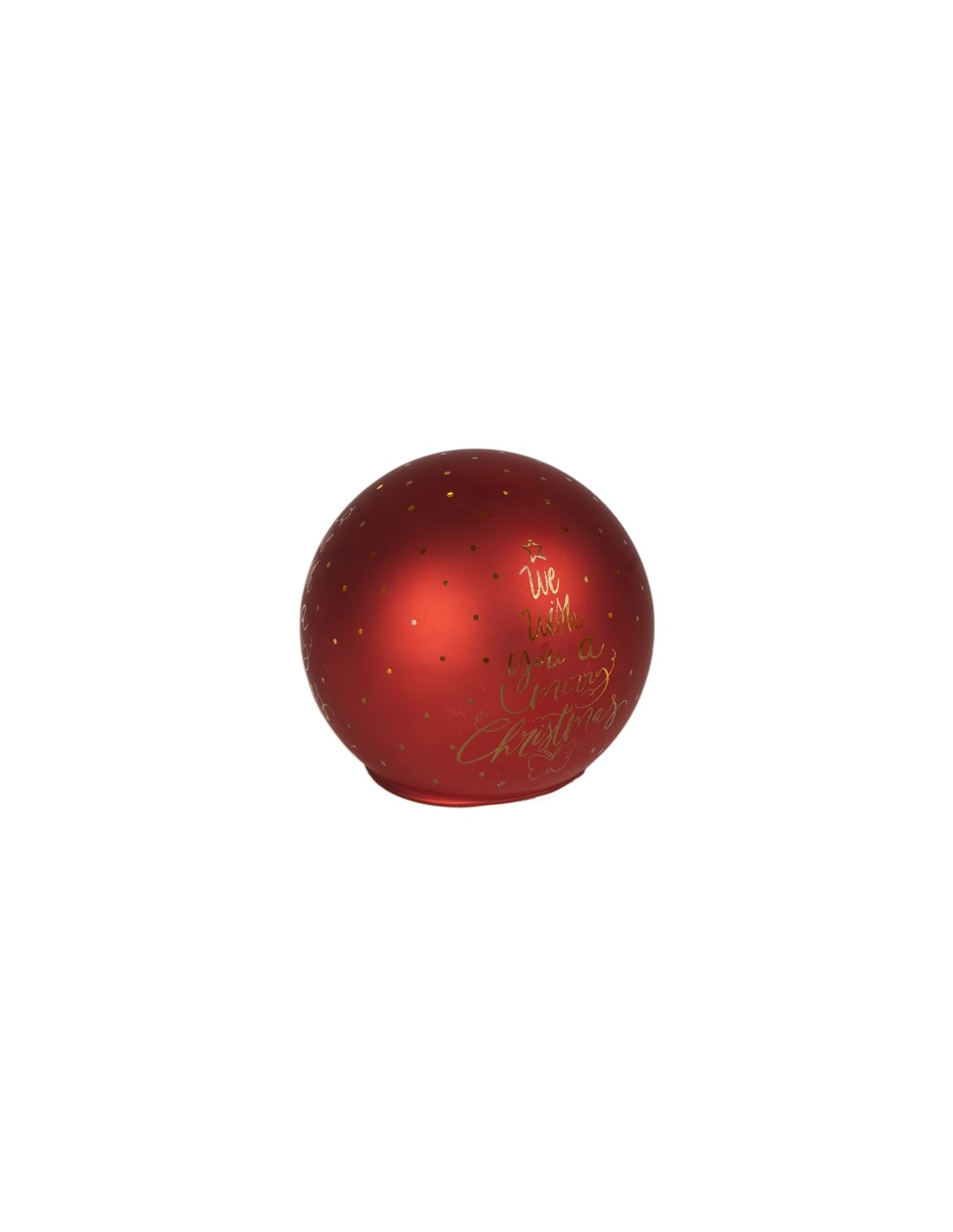 SFERA 139639 VETRO D10CM ROSSA CON LED