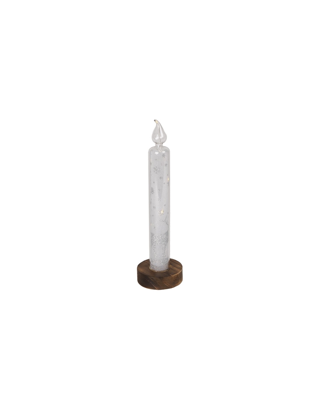 CANDELA LED 139654 CON BASE VETRO H30CM