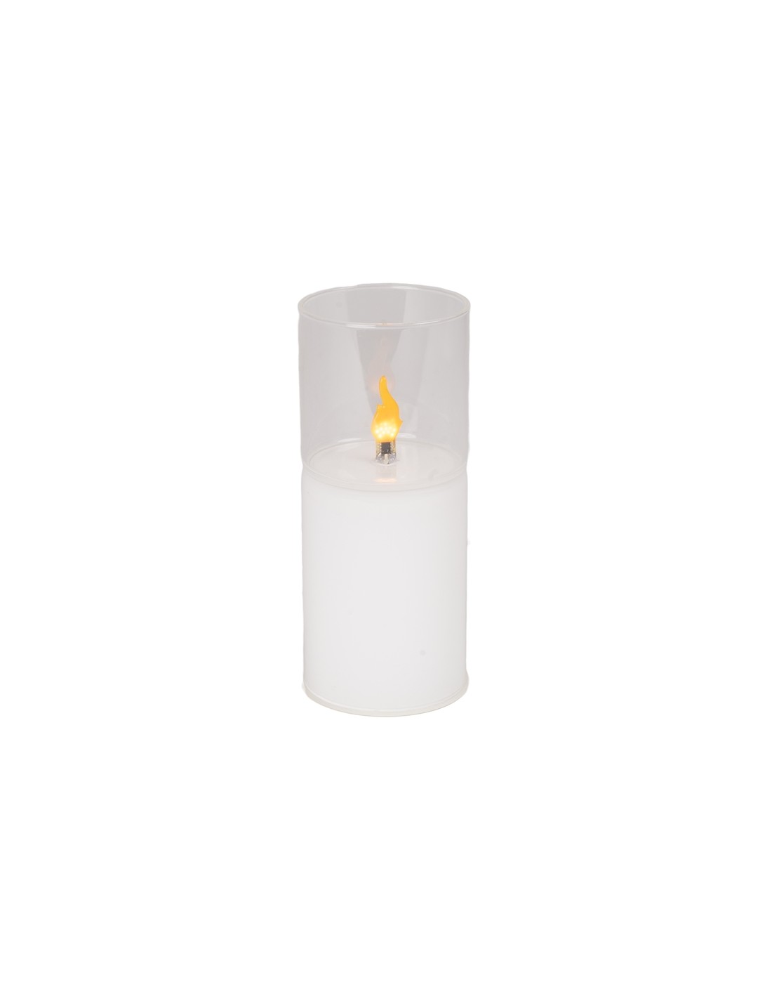 CANDELA LED 139675 VETRO AMBRA 7X17CM