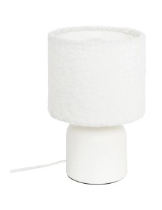 ILLUMINAZIONE: vendita online Lampada Tavolo Bona Bouclette 14x22 cm, lampada tavolo bianca, lampada design elegante, illumin...