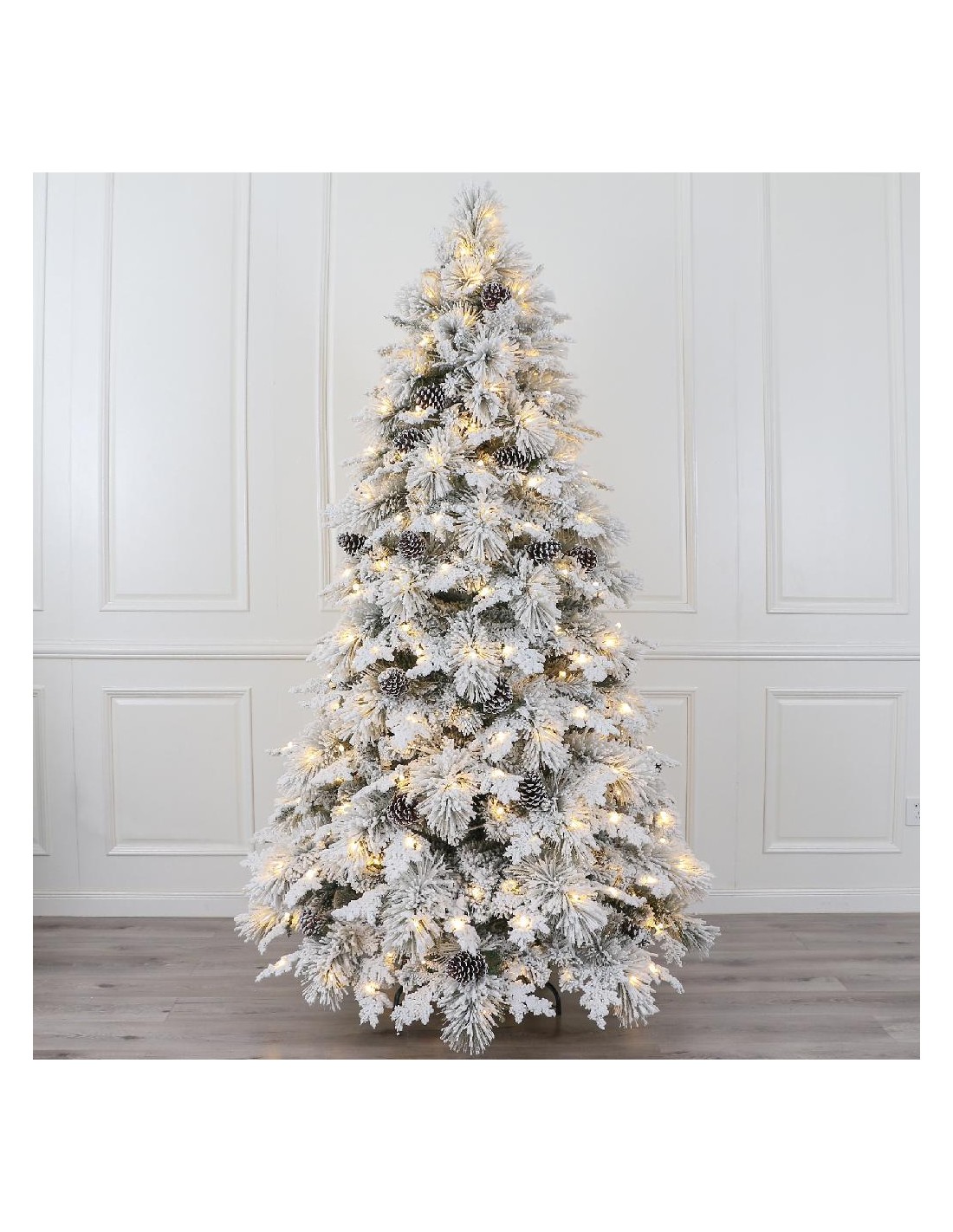 Albero Innevato Chamonix 210 cm 330 luci LED di Natale | Shop in Casa
