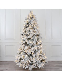 ALBERO DI NATALE CHAMONIX INNEVATO CON 410 LUCI LED 135X240CM