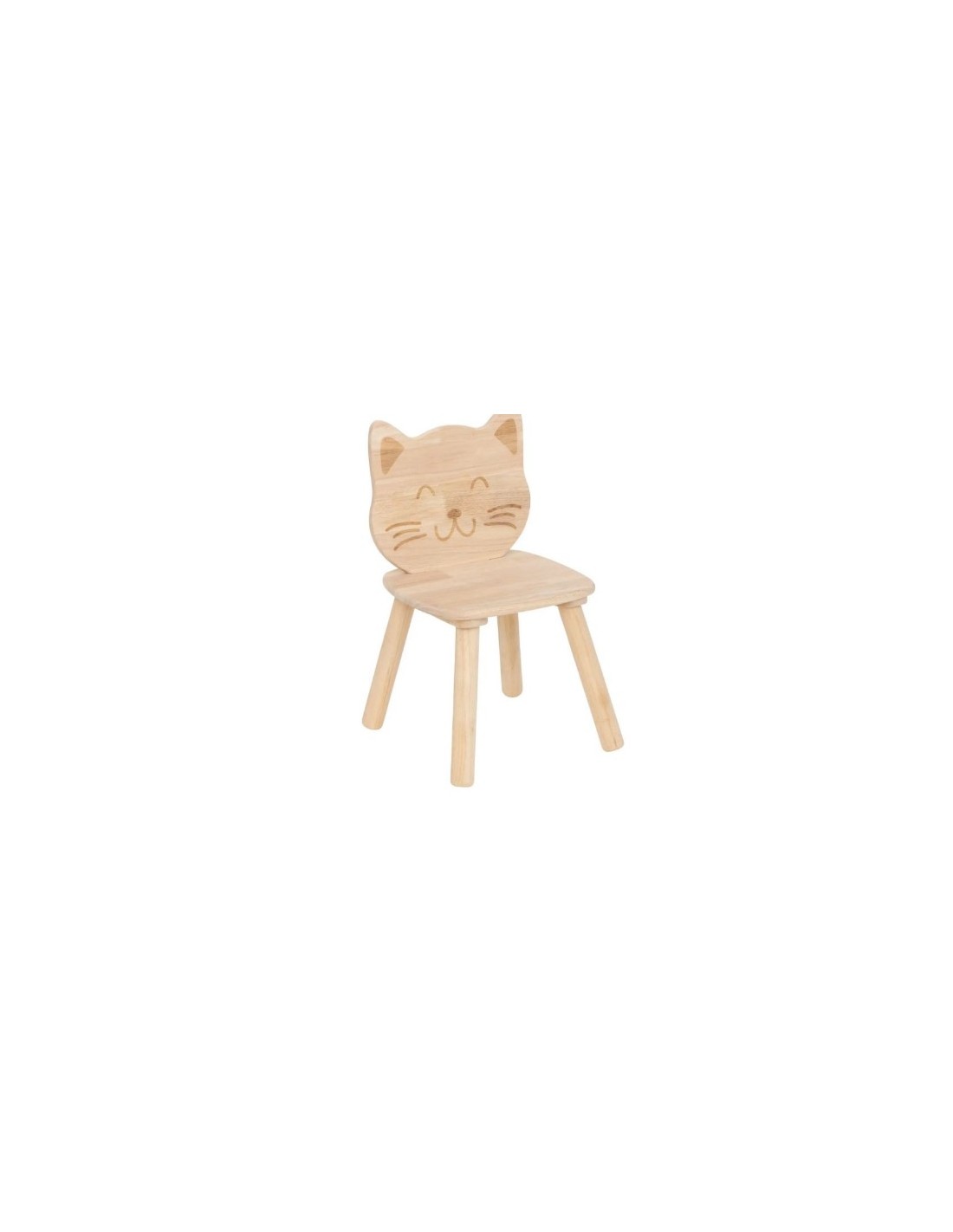 SEDIE: vendita online Sedia Cat in Legno 50x28cm, design gatto, arredo per cameretta, sedia per bambini, resistente e simpati...