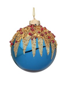 SFERA 0976300 VETRO FIREWORK 8CM BLU ELETTRICO