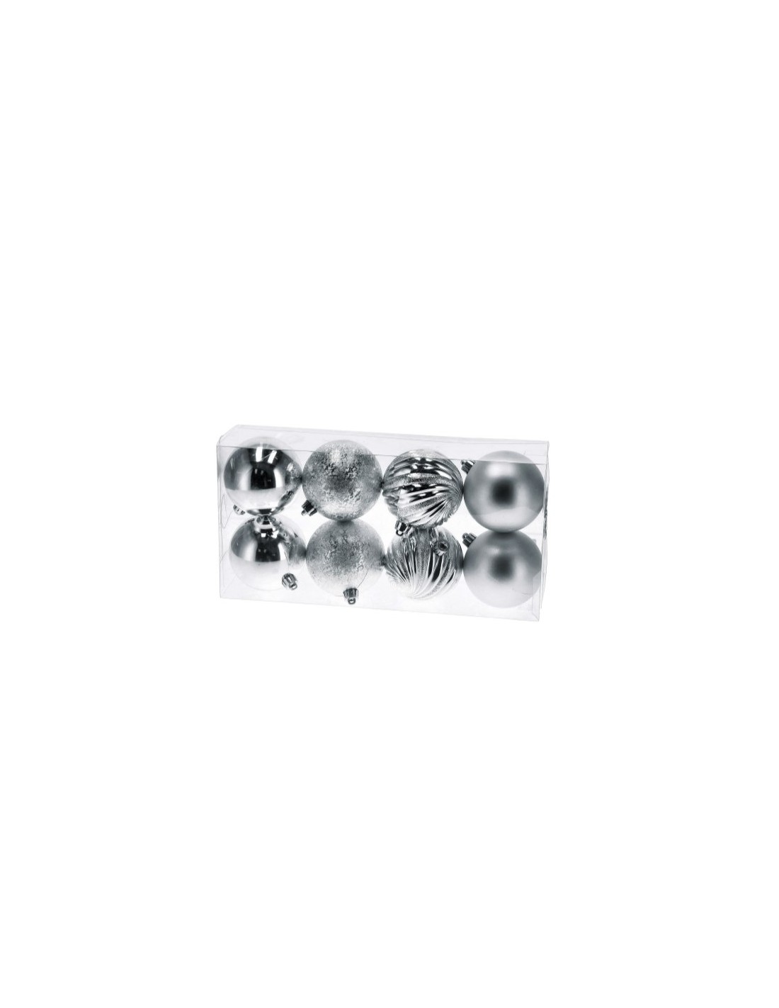 CONF 8 SFERE 105970 ARGENTO D8CM ASSORTITO