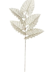 STELO 128534B 5 FOGLIE 80CM GLITTER ORO