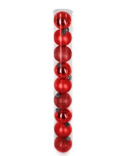 SFERE E PENDAGLI: vendita online Decorazione set 9 palline di Natale rosse Ø6cm Feeric Lights & Christmas - La magia di Natal...