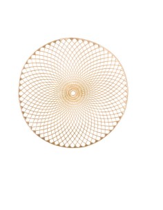 OGGETTISTICA NATALE: vendita online Decorazione tappetino di Natale D38cm oro in PVC - La magia di Natale sulla tua tavola in...