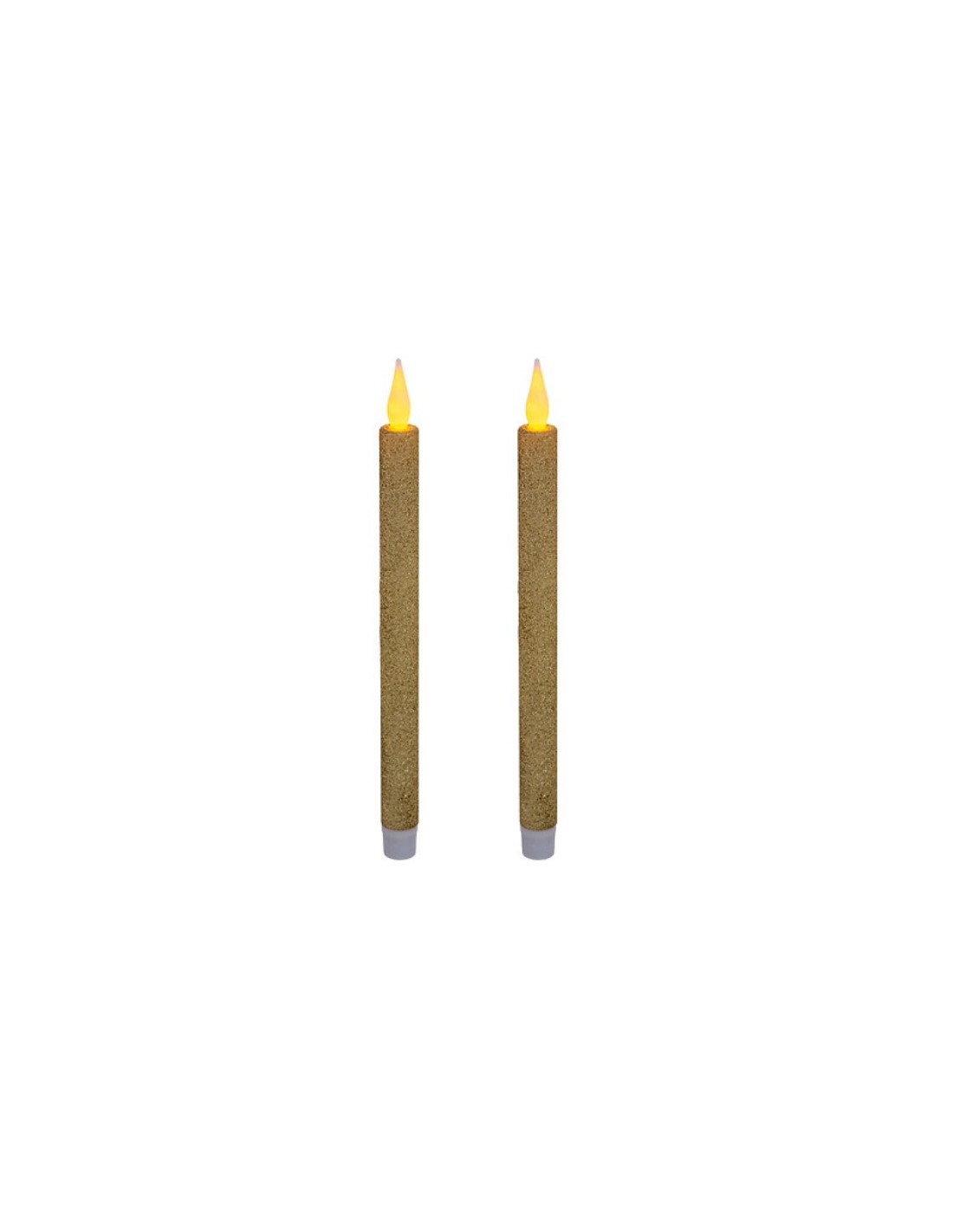 CONF 2 CANDELE 162679C ORO H28CM LUCE LED