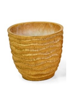 PORTAVASO 638039 3 MIS RESINA 36X39CM ORO