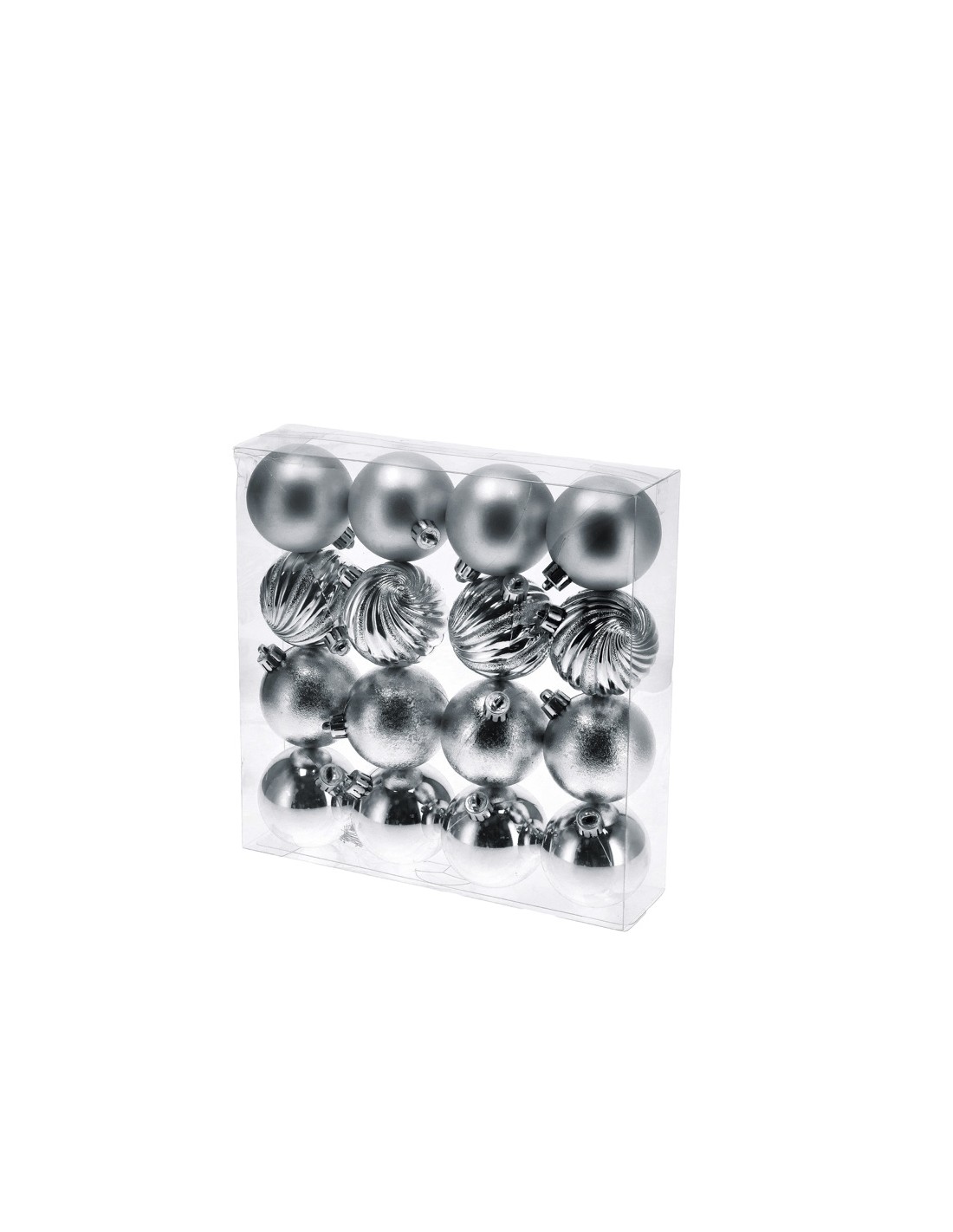 CONF 16 SFERE 105969 ARGENTO D6CM ASSORTITO
