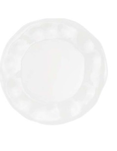 Set 6 Piatti Piani Lunia 28 cm – Porcellana Materica Total White | shopincasa.it