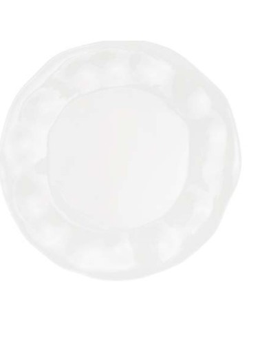 Set 6 Piatti Piani Lunia 28 cm – Porcellana Materica Total White | shopincasa.it