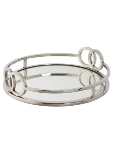 VASSOIO DH212783 ACCIAIO/VETRO 28X7CM