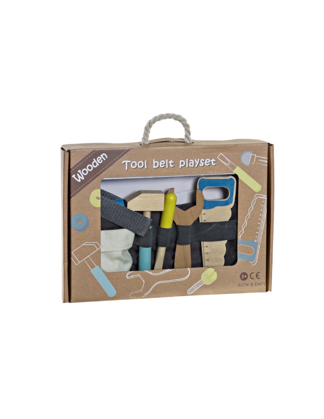 GIOCHI IN LEGNO: vendita online SET STRUMENTI LAVORO IN LEGNO, GIOCATTOLO EDUCATIVO, PER BAMBINI, 25 PEZZI in offerta